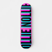 Cool Glitch Pink Ollie Nollie Skateboard Deck (Voorkant)
