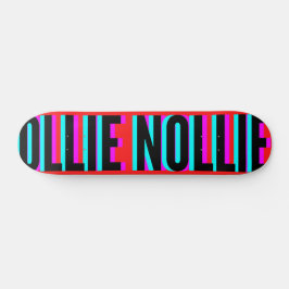 Cool Glitch Red Ollie Nollie Skateboard Deck