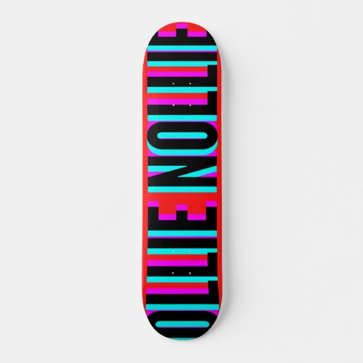 Cool Glitch Red Ollie Nollie Skateboard Deck (Voorkant)