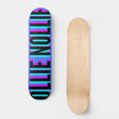 Cool Glitch Royal Blue Ollie Nollie Skateboard (Voorkant)
