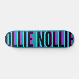 Cool Glitch Turquoise Ollie Nollie Skateboard Deck