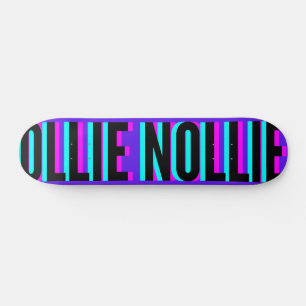 Cool Glitch Violet Ollie Nollie Skateboard Deck