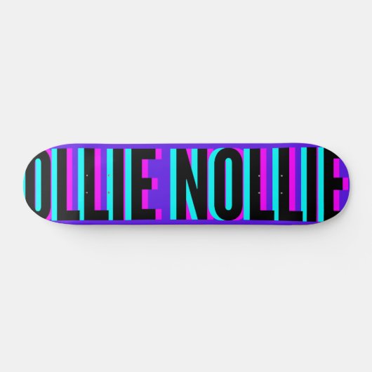 Cool Glitch Violet Ollie Nollie Skateboard Deck (Horizontaal)