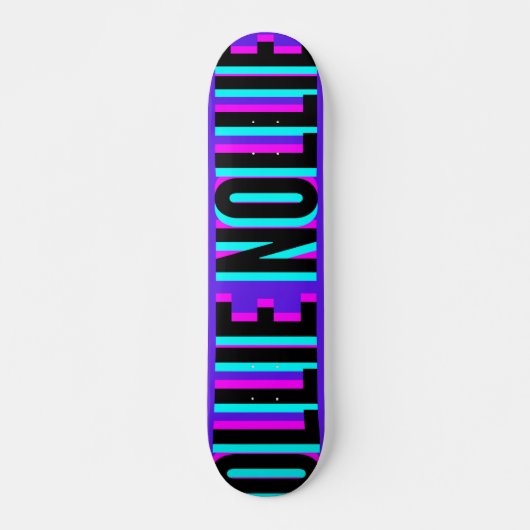 Cool Glitch Violet Ollie Nollie Skateboard Deck (Voorkant)