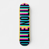 Cool Glitch Yellow Ollie Nollie Skateboard Deck (Voorkant)