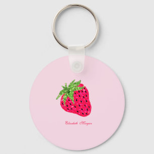Cool Glitter Aardbei Sleutelhanger