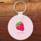 Cool Glitter Aardbei Sleutelhanger (Voorkant)