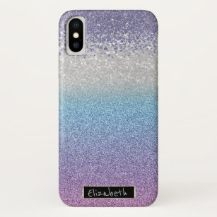 Cool Glitter Bokeh Ombre, Violet Diamonds Case-Mate iPhone Case