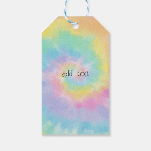 Cool Glitter Drips Tie Dye 10th Birthday Cadeaulabel (Achterkant)