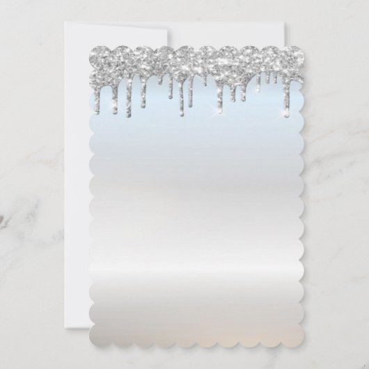 Cool Glitter Eiffel Tower, Drivers Quinceañera Kaart (Achterkant)