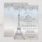Cool Glitter Eiffel Tower, Drivers Quinceañera Kaart (Voorkant / Achterkant)