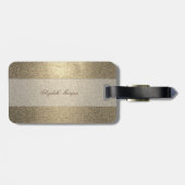 Cool Glitter, Hoge Hak, Monogram-Personalisatie Bagagelabel (Achterkant horizontaal)
