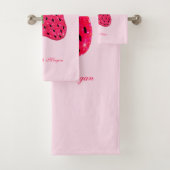 Cool Glitter Strawberry Bad Handdoek (Insitu)