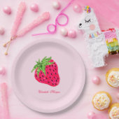 Cool Glitter Strawberry Papieren Bordje (Feest)