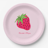Cool Glitter Strawberry Papieren Bordje (Voorkant)