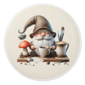 Cool gnome koffiebar keramische knop (Voorkant)