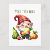 Cool gnome mixed vegetables  farmer customizable briefkaart (Voorkant)