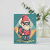 Cool Gnome op een avontuur: leuke illustratie Briefkaart (Staand voorkant)
