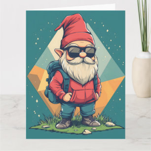 Cool Gnome op een avontuur: leuke illustratie Kaart