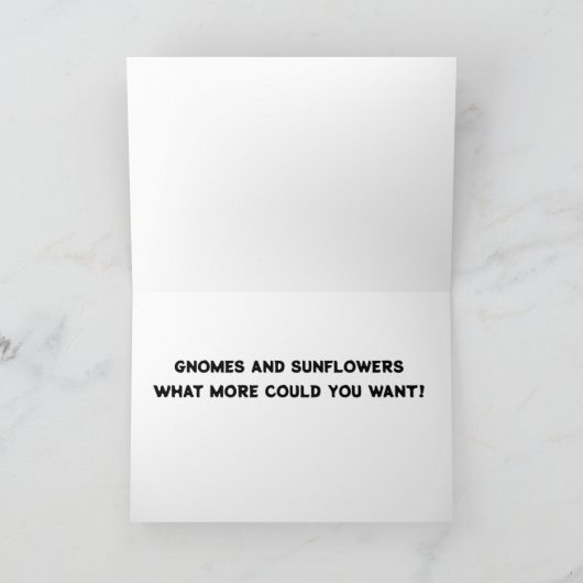 **COOL GNOME ZEGT HAPPY THANKSGIVING** KAART (Binnen)