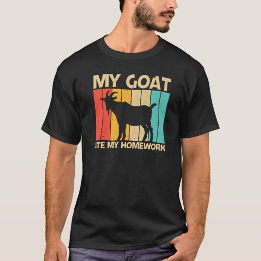 Cool Goat For Kids Boys Goat Farmer Farming T-shirt (Voorkant)