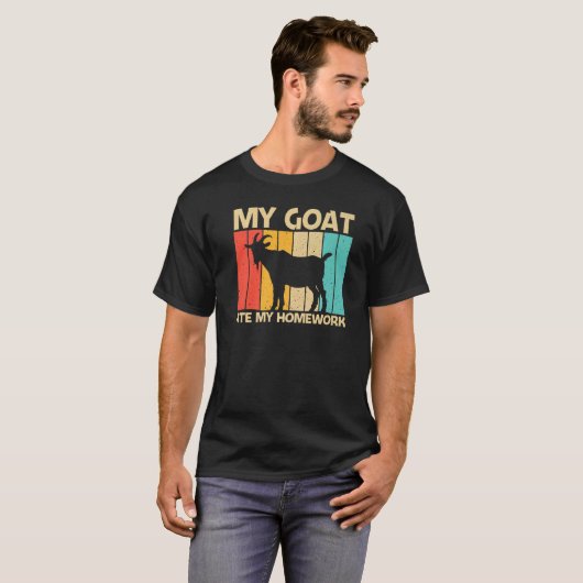 Cool Goat For Kids Boys Goat Farmer Farming T-shirt (Voorkant volledig)