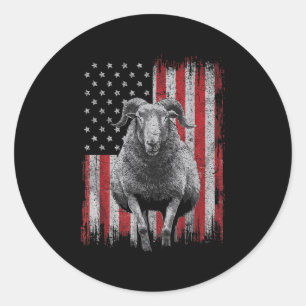 Cool Goat Lover 4th of July Patriottische Verenigd Ronde Sticker