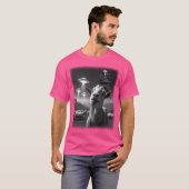 Cool Goat Ufo Alien Abduction Animal Selfie Een Fu T-shirt (Voorkant volledig)