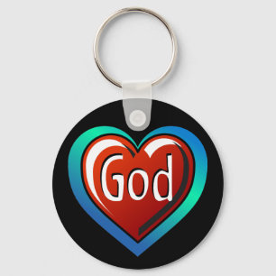 Cool GOD Heart Sleutelhanger