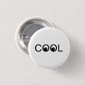 Cool goede vibes op witte knop ronde button 3,2 cm (Voorkant /achterkant)