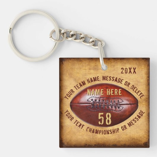 Cool goedkoop, Personaliseer Aangepaste Voetbal Sl Sleutelhanger (Voorkant)