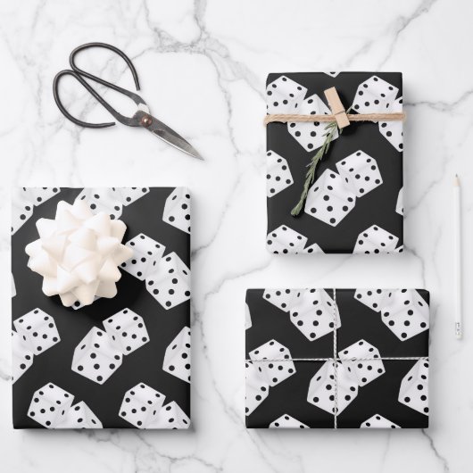 Cool gokken dobbelstenen patroon Casino Inpakpapier Vel (Voorkant)