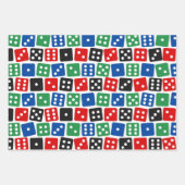 Cool gokken dobbelstenen patroon partij inpakpapier vel (Voorkant 3)