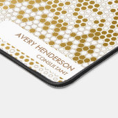 Cool Gold Abstracte aangepaste naam Monogram elke  Bureaumat (Hoek)