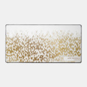 Cool Gold Abstracte aangepaste naam Monogram elke Bureaumat (Voorkant)