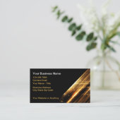 Cool Gold Abstracte grafische Visitekaartjes (Staand voorkant)