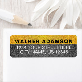 Cool Gold Black Naam Retouradres Labels