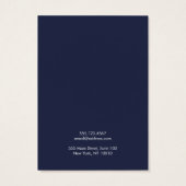 Cool Gold Branch Navy Blue Earring Display Holder  Visitekaartje (Achterkant)