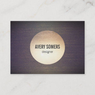 Cool Gold Circle Embleem Hout Designer Visitekaartje