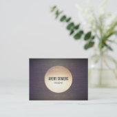 Cool Gold Circle Embleem Hout Designer Visitekaartje (Staand voorkant)