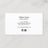 Cool Gold Clipping Shears Barbershop Visitekaartje (Achterkant)