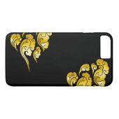 Cool Gold Cloud Pattern Black iPhone 7 Plus Hoesje (Achterkant (Horizontaal))