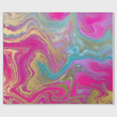 Cool Gold Colorful Marble Texture Cadeaupapier (Vlak)