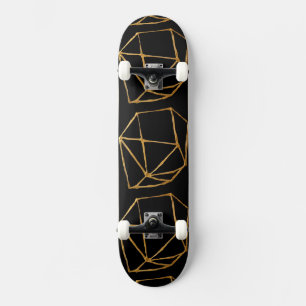 Cool Gold Cubes Custom Background Persoonlijk Skateboard
