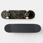 Cool Gold Cubes Custom Background Persoonlijk Skateboard (Horizontaal)