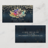 Cool Gold Diamonds Lotus Donker Visitekaartje (Voorkant / Achterkant)