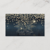 Cool Gold Diamonds Lotus Donkerblauw Visitekaartje (Voorkant)