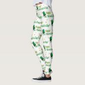 Cool Gold Green Petten Happy St. Patrick Day Phras Leggings (Links)