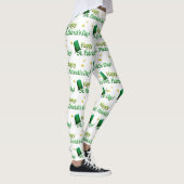 Cool Gold Green Petten Happy St. Patrick Day Phras Leggings (Rechts)