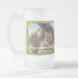 Cool Gold Irish Shamrock Best Dad Ever St Patrick Matglas Bierpul